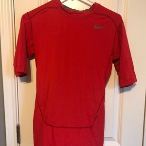 Nike Red Dry Fit Pro Combat Compression Shirt
